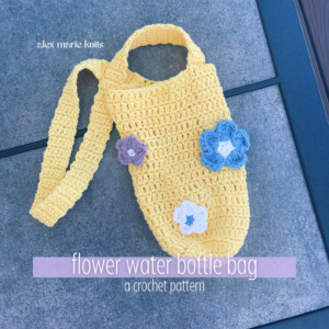 Flower Water Bottle Bag Pattern (Crochet)